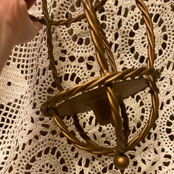 Nautical Style Twisted Metal Lantern Candle Wall Decor Sconce - Picture 8 of 16